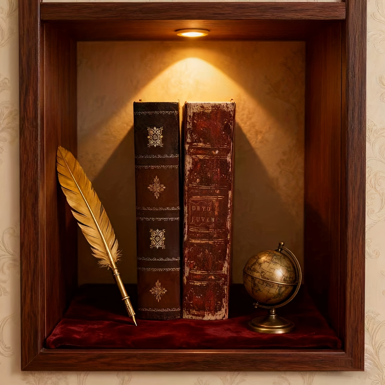 Vintage Leather Book Box Handcrafted Jewelry Holder